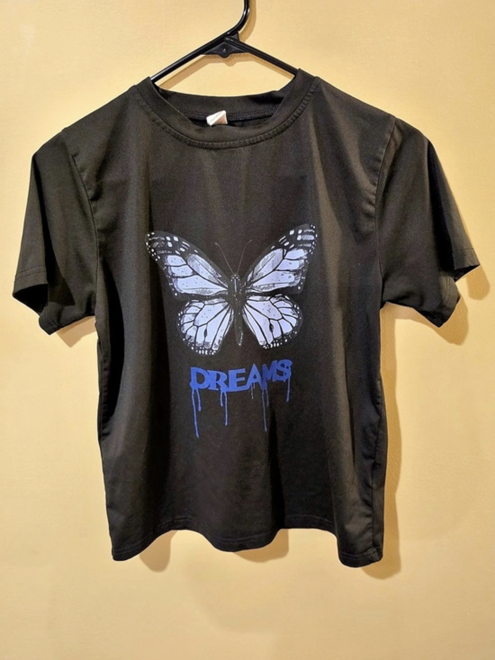 SHEIN Butterfly Dreams Graphic Tee Boys 160 Black & Blue